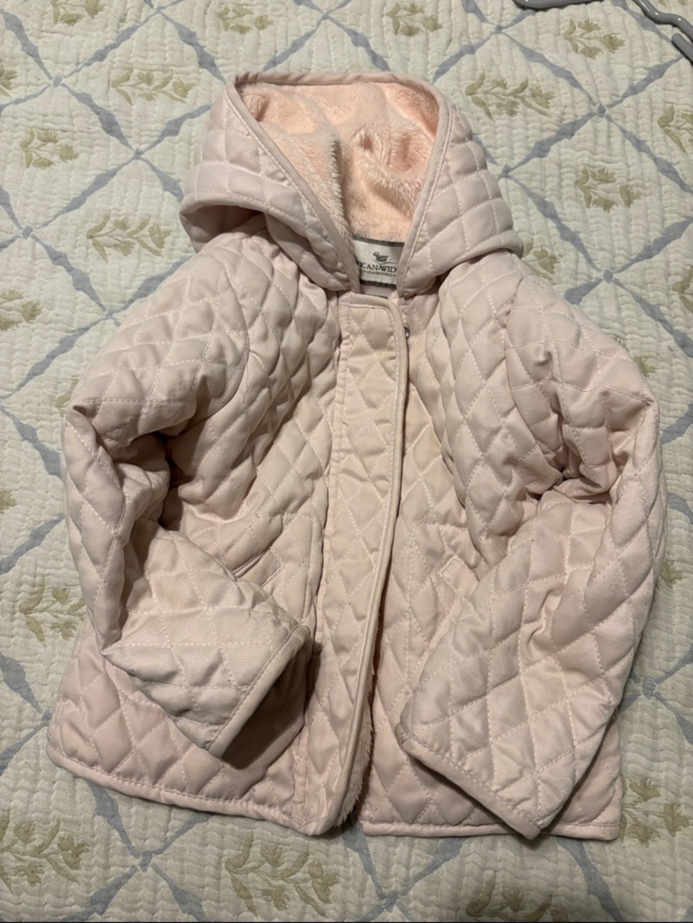 American Widgeon Quilted Hooded Kids Jacket - Light Pink